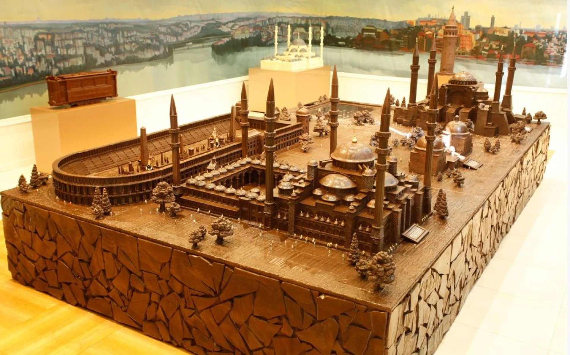 City landmark models in Istanbul Hall