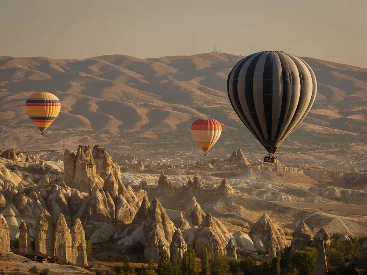 Hot-air balloon rides over Love Valley in Cappadocia
